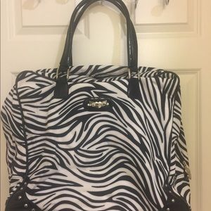 COPY - Kathy Van Zeeland Zebra Print Travel Bag